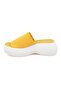 Women's Yellow Platform Sole Slippers - 3