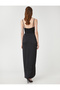 Satin Evening Dress Strap Draped Slit - 4