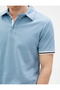 Basic Polo T-Shirt Buttoned Slim Fit Short Sleeve Cotton - 5