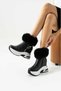 Jena Hidden Heel Black Skin Boots
