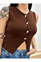 موديل MISSYE0380 سترة بنية بأزرار - 4