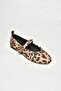 T 820841104   Leopard Fabric Women's Ballerinas - 5