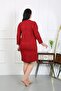 Women's Large Size Combed Cotton Nightgown Home Dress Red 12507 - 4