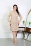 Women's Large Size Combed Cotton Nightgown Home Dress Cream 12507 - 3