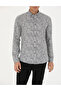 Gray Slim Fit Long Sleeve Shirt 50274089-Vr024 - 6