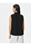Draped Collar Blouse Sleeveless - 4