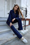 Women's Oversize Scuba Fabric Elastic Waist High Waist Pants Premium Quality Double Suit