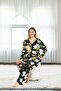 Plus Size Knotted Patterned Pajamas Set - 2