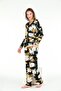 Plus Size Knotted Patterned Pajamas Set - 4