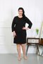 Women's Large Size Combed Cotton Nightgown Home Dress Black 12506