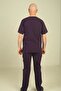 Men's Stretch Fabric Envelope Collar Suit Plum - 3