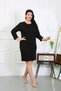 Women's Large Size Combed Cotton Nightgown Home Dress Black 12506 - 3
