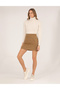 Brown A-Line Woven Skirt 50274525 -Vr029 - 3