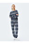 Christmas Themed Printed Cotton Pajamas Set - 3