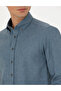 Blue Slim Fit Long Sleeve Shirt 50274660-Vr036 - 7