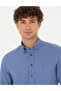 Navy Blue Slim Fit Long Sleeve Shirt 50275814 -Vr033 - 2