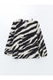 Black Tie Collar Patterned Long Sleeve Women's Blouse - 6