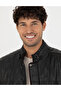 Brown Faux Leather Jacket 50280282-400 - 2