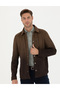 Khaki Faux Leather Jacket 50280331-790 - 3