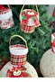 Luxury Christmas Cylinder Lid Gift Box Pine Tree Ornament with Hanger Furry Christmas Deer Plaid with Deer - 3