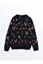 Xside Navy Blue Crew Neck Christmas Themed Men's Knitwear Sweater - 2