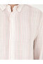 Light Pink Linen Blended Regular Fit Long Sleeve Shirt 50283522-Vr078 - 7