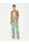 Green High Waist Wideleg Trousers 50284526-Vr054 - 3