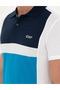 Navy Blue Slim Fit 100% Cotton Buttoned Polo Collar T-Shirt 50285154-Vr033 - 7