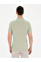 Green Slim Fit 100% Cotton Buttoned Polo Collar T-Shirt 50284314-Vr016 - 5