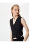 Double-breasted Vest Buttoned V-neck