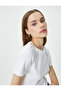 Ribbed T-Shirt Slim Fit Crew Neck Epaulet Detailed