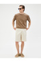 Cargo Shorts Pocket Sewing Detailed Buttoned Cotton