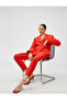 Basic Cigarette Fabric Trousers Pleated Pocket