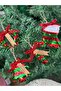 Luxury Christmas Tree Ornament Star Garland Candy Cane Pine Tree Decoration Ornament Set Sequin Green Red - 3