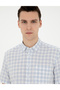 Light Blue Linen Blended Regular Fit Short Sleeve Shirt 50288740-Vr003 - 2