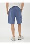 Cargo Shorts with Pocket Detail, Lace at Waist, Slogan Printed Slim Cut - 4