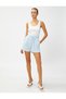 Tie Waist Shorts with Knitted Motif
