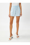 Tie Waist Shorts with Knitted Motif - 3