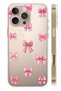 iPhone 16 Pro Max Compatible Ribbon Patterned Transparent Silicone Case (with Camera Prol)