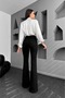 Mizia Black Super High Waist Spanish Leg Jean Flare Women's Recovery Lycra Jeans Pants - 2