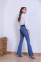 Sophio Blue Super High Waist Spanish Flare Jean Flare Women's Lycra Denim Pants - 4