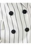 Double Breasted Blazer Jacket Buttoned Flap Pocket - 6