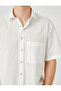 Summer Shirt Short Sleeve Classic Collar Pocket Detailed - 5