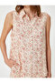 Floral Shirt Buttoned Sleeveless Viscose Blend - 5