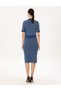 Cobalt Blue Pen Fit Knitwear Skirt 50290548 -Vr045 - 4