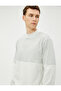 Crew Neck Sweater Color Blocked Long Sleeve