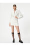 Crop Blazer Jacket Double Breasted Buttoned Textured - 2