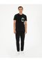 Black Slim Fit 100% Cotton Crew Neck T-Shirt 50292117-Vr046 - 4
