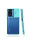 Xiaomi Redmi Note 11S Global - Case Slide Sliding Back Frosted Lens Cover - Turquoise