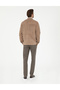 Mink Slim Fit Striped Canvas Trousers 50295951-Vr052 - 4